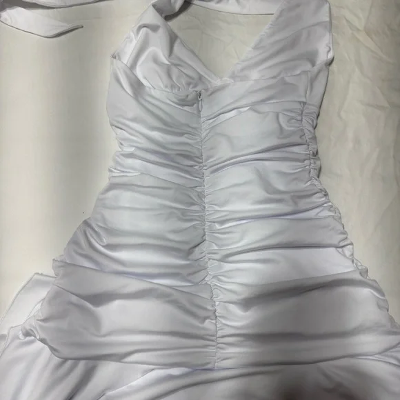 More to Come White Halter Mini Dress - Picture 4 of 5